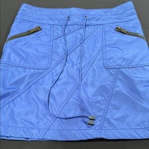 Burberry Blue Mini Skirt with Zipper Accents made in ITALY 🇮🇹